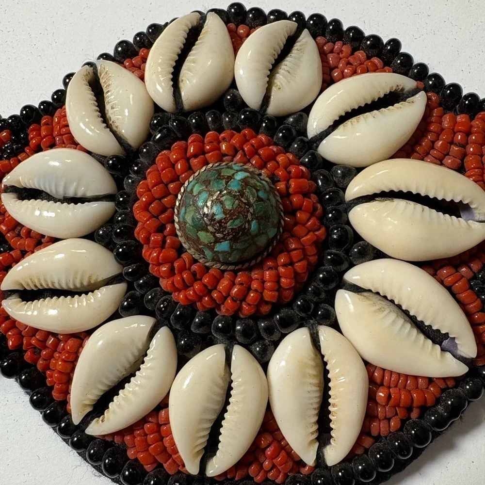 Beautiful Turquoise, Shell and Bead Statement Belt. Can Fit Most Sizes. 65” Long